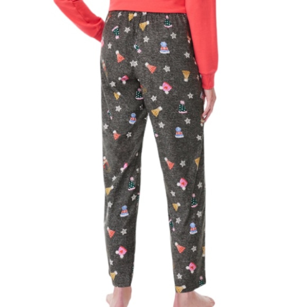 NWT Joyspun Women’s Pajama Christmas Sleep Pants (Grey Design / Multiple Sizes) - Picture 7 of 11